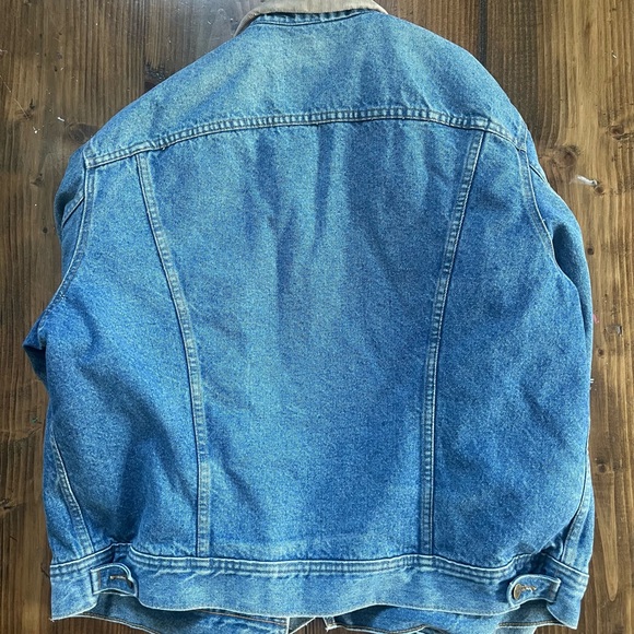 Lee Storm Rider Denim Jacket Mens 48TG Blue Jean Sherpa Lined Corduroy Collar - Picture 5 of 5